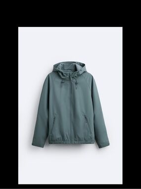 Zara Hooded Windbreaker in Teal
